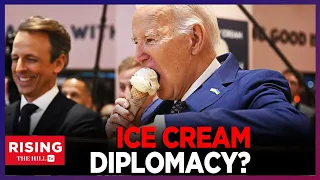 WATCH: Biden MUNCHES ICE CREAM While Telling Press Israel-Hamas CEASEFIRE Could Come MONDAY