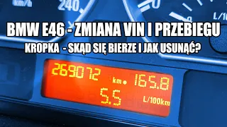 KROPKA NA ZEGARACH PRZY PRZEBIEGU BMW E46 ZMIANA VIN I PRZEBIEGU JAK ZROBIĆ E46GARAGE PL