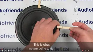 Refoam your speakers - centering of the cone in a simple way.