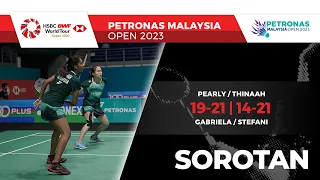 Pearly/Thinaah 0 - 2 Gabriela/Stefani | Pusingan ke-32 | Petronas Terbuka Malaysia 2023