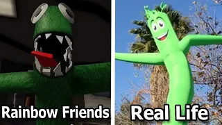 Rainbow Friends All Character Reference - Roblox Vs Real Life