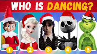 Guess Who's DANCING Christmas?Wednesday,Pennywise,Jack Skellington, The Grinch, The Elf on the Shelf