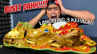 GILA! MUKBANG 3 KELAPA KAMBING MANDI CABE!!!