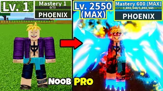 Beating Blox Fruits as Marco the Phoenix! Lvl 0 to Max Lvl Full Human v4 Awakening Noob to Pro!