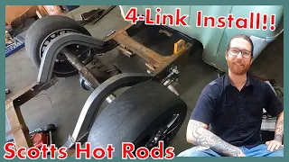 Installing Scotts Hot Rods mandrel bent C-notch and 4-link on an 8.8 rear end for my 1969 Ford F100.