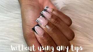 How to do duck nails WITHOUT duck nail tips