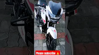 tvs apache rtr160 2v bs6 || tvs apache rtr 160 2v bs6 2023 white colour ||#tvs #shorts #bike #viral