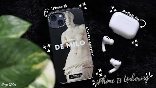 Aesthetic  iphone 13 unboxing + cute accessories + airpods pro + Louvre x Casetify 🏛 | iOS 15