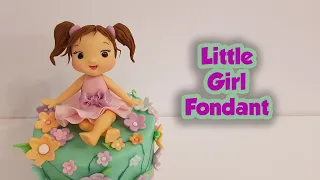 How to Make Little Girl Fondant Cake Topper