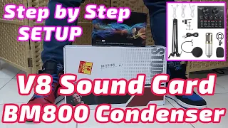 V8 Sound Card and BM-800 Microphone Condenser Setup step by step Part 2