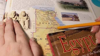 ASMR ~ Egypt History & Geography ~ Soft Spoken Map Tracing Page Turning