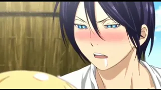 Noragami funny moment💛 yato kiss Bishamon🙇