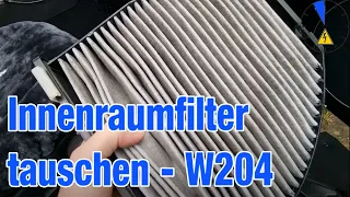 Innenraumluftfilter wechseln W204 Mercedes C Klasse Replace Air Filter