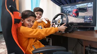 مفاجئة مقود محاكي السيارات !! Steering Wheel Car Simulator