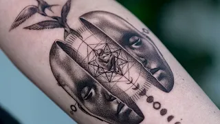 Black and gray Spiritual tattoo | TIMELAPSE | 3RL