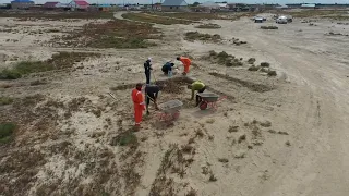 Археологические раскопки в средневековом городище Сарайчик