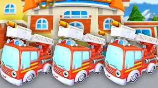 Fire truck cartoon all episodes. Little Firefighter extinguishes fire. Fire truck for children