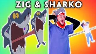 Zig & Sharko - Sharko Make Up | Zig and Sharko Cartoon In Real Life by Rainbow Parody