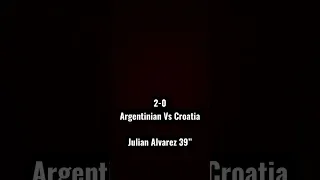 2-0 Argentinia vs Croatia Julian Alvarez #worldcup #fifa #argentina