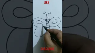 Butterfly 🦋 drawing//How to draw a butterfly 🦋 #shorts #easydrawing #drawing