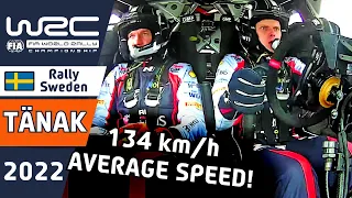 Ott Tänak Rally Onboard FULL SPEED on SNOW : WRC Rally Sweden 2022