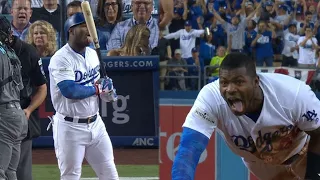 ARI@LAD Gm1: Puig licks his bat, wags his tongue, enjoys Game 1