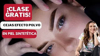 Micropigmentación de cejas efecto polvo: Práctica en Piel sintética.