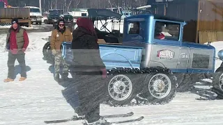 24th Annual Ford Model T Snowmobile Meet February 2024 Bingham Maine ​⁠@tebobarn