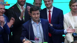 Zelensky HQ Celebrates Victory