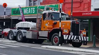 Vintage trucks in Taumarunui New Zealand.