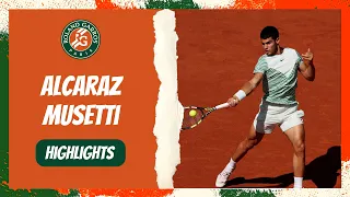 Carlos Alcaraz vs Lorenzo Musetti - Round 4 Roland-Garros 2023 Highlights Gameplay