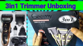 3 in 1 Multipurpose Beard, Nose, Ear, hair trimmer & Shaver unboxing. GM595