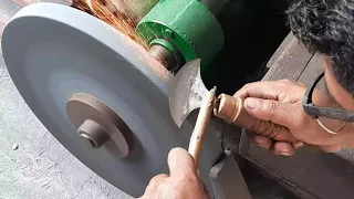 Making a half moon knife from an old bearing | Craftsmen Knife