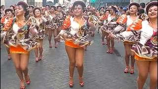 Chicas baile Saya Caporales 2018 (Virgen de la Candelaria) - Lima Perú