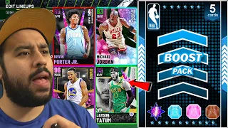 WE OPENED 13 BOOST PACKS WITH EVERY CARD IN 2K AND DARK MATTER TO BUILD A NEW TEAM! NBA 2K21 MYTEAM