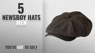 Top 10 Newsboy Hats Men [2018]: 'Shelby' Newsboy Grey Herringbone Cloth Cap By Gamble & Gunn