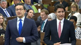 WATCH: Trudeau, Poilievre square off on Canada's struggle with inflation