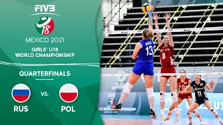 RUS vs. POL - Quarterfinals | Fullgame | Girls U18 Volleyball World Champs 2021