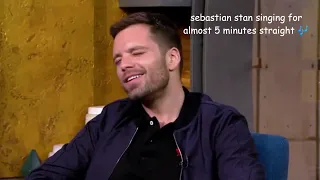 sebastian stan singing for almost 5 minutes straight
