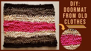 Doormat From Old Clothes (No Knitting/Crochet) || पुराने दुपट्टे या साड़ी से बनाएं ये पायदान