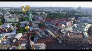 4К Riga Cathedral,Latvia. Drone footage