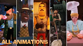 What The Neighbors Do Behind The Scenes (All Characters Animations) - Hello Neighbor 2