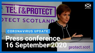 Coronavirus update from the First Minister: 16 September 2020