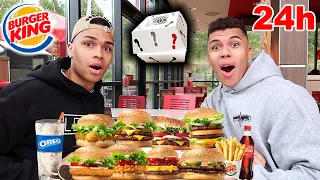 24 STUNDEN NUR BURGER KING MYSTERY BOXEN ESSEN - CHALLENGE !!! | Kelvin und Marvin