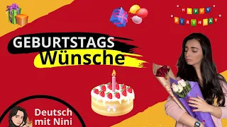 Zum Geburtstag gratulieren auf Deutsch 🇩🇪/How to say happy birthday in german 🇩🇪 #germanlessons