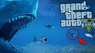 The ULTIMATE MEGALODON SHARK ATTACK MOD (GTA 5 PC Mods Gameplay)