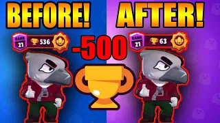 CROW NONSTOP FROM 500 TO 0 TROPHIES / Brawl Stars