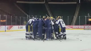 A glimpse at Michigan's practice before the 2024 NCAA Men's Frozen Four