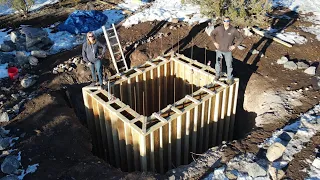 FORMS Are About READY, But ARIZONA Is Freezing US! | DIY Root Cellar BUILD