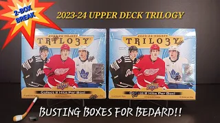 2️⃣ MORE BOXES OF 2023-24 UPPER DECK TRILOGY HOCKEY 🏒 TAKING ANOTHER SHOT 🚨 CHASING CONNOR BEDARD RC